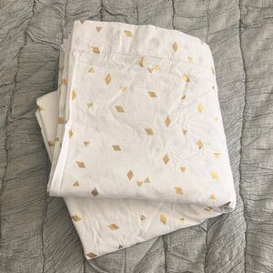 Target White and Gold Geometric Shower Curtain